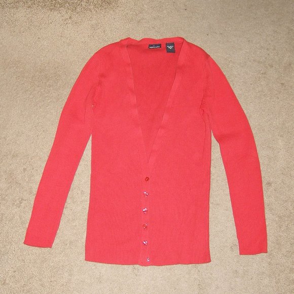 Moda International Size M 6-8 Red Knit Cardigan from Victoria's Secret - Picture 4 of 9